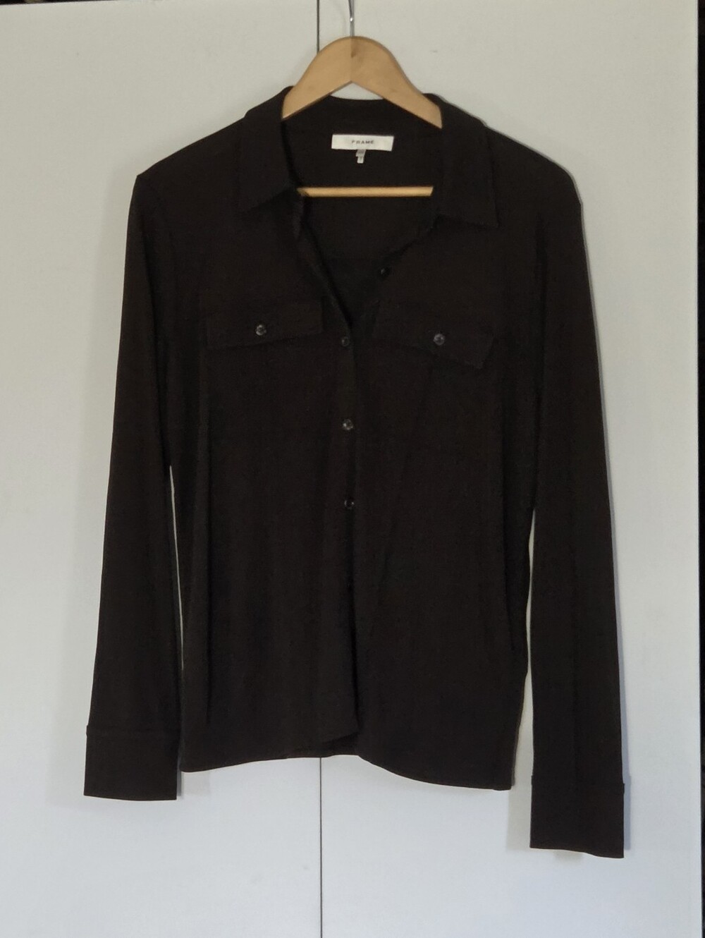 Frame Denim Chocolate Brown Lightweight Top - Picture 2 of 5